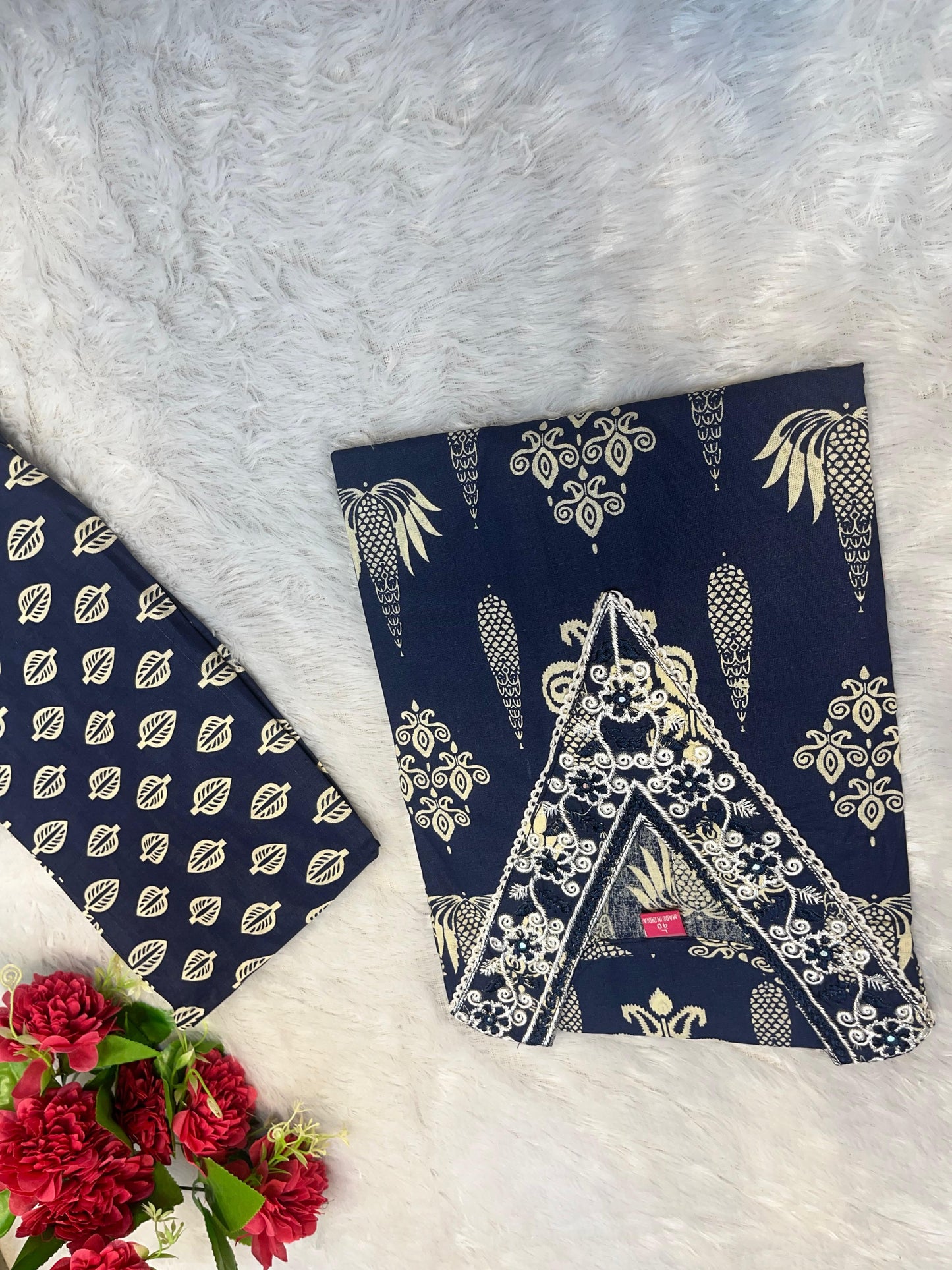 Elegant Indigo Printed Kurti Set